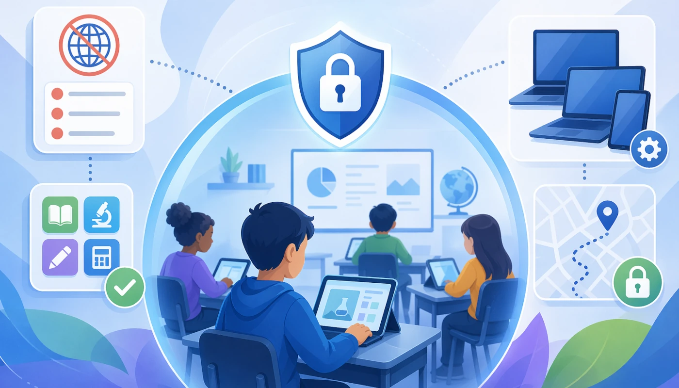 Creando un aula digital segura y enfocada: Una guía de MDM para escuelas de K-12